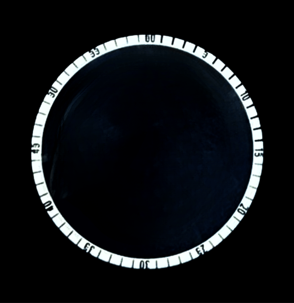 Mineral Crystals to Fit Emporio Armani Round Single Domed White Trim/w Black digital numbers (40.1×3.0×0.9)mm→(Diameter×Middle Thick×Edge Thick) - Universal Jewelers & Watch Tools Inc.