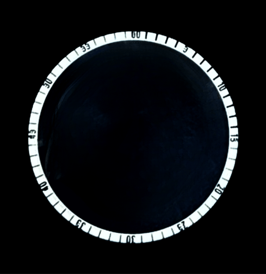 Mineral Crystals to Fit Emporio Armani Round Single Domed White Trim/w Black digital numbers (40.1×3.0×0.9)mm→(Diameter×Middle Thick×Edge Thick) - Universal Jewelers & Watch Tools Inc.