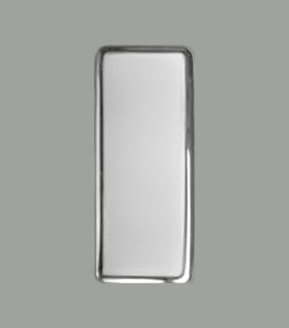 Mineral Crystals to Fit BULOVA Ladies Single Domed Silver Trim Rectangular Shape (21.0×8.5×2.1)mm→(Height×Width×Middle Thick) Fit Model 96T08 - Universal Jewelers & Watch Tools Inc.