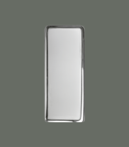 Mineral Crystals to Fit BULOVA Ladies Single Domed Silver Trim Rectangular Shape (18.9×8.4×1.9)mm→(Height×Width×Middle Thick) Fit Model 96T63 - Universal Jewelers & Watch Tools Inc.