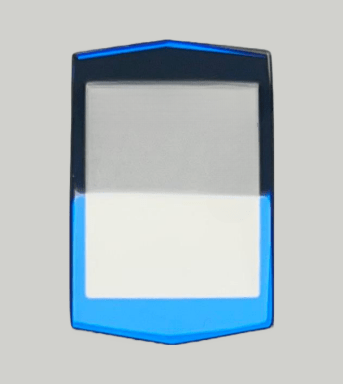 Plastic Crystals to Fit BULOVA Double Domed with Blue Trim Rectangular Shape (30.50×19.50×2.6)mm→(Height×Width×Dome Height) Fit Model 96B75 - Universal Jewelers & Watch Tools Inc.