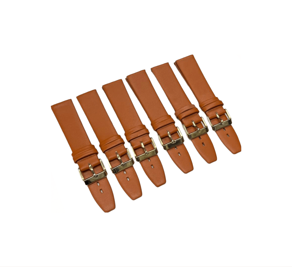 High Quality Watch Bands Flat Genuine Leather Plain 18 - 24mm - Universal Jewelers & Watch Tools Inc.