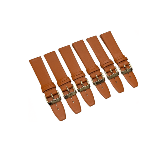 High Quality Watch Bands Flat Genuine Leather Plain 18 - 24mm - Universal Jewelers & Watch Tools Inc.