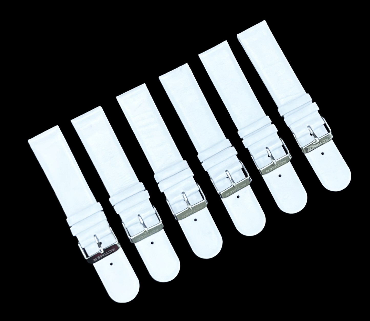 White 20MM Unstitched Genuine Leather Watch Band Strap with Plain Smooth Finish - Universal Jewelers & Watch Tools Inc.