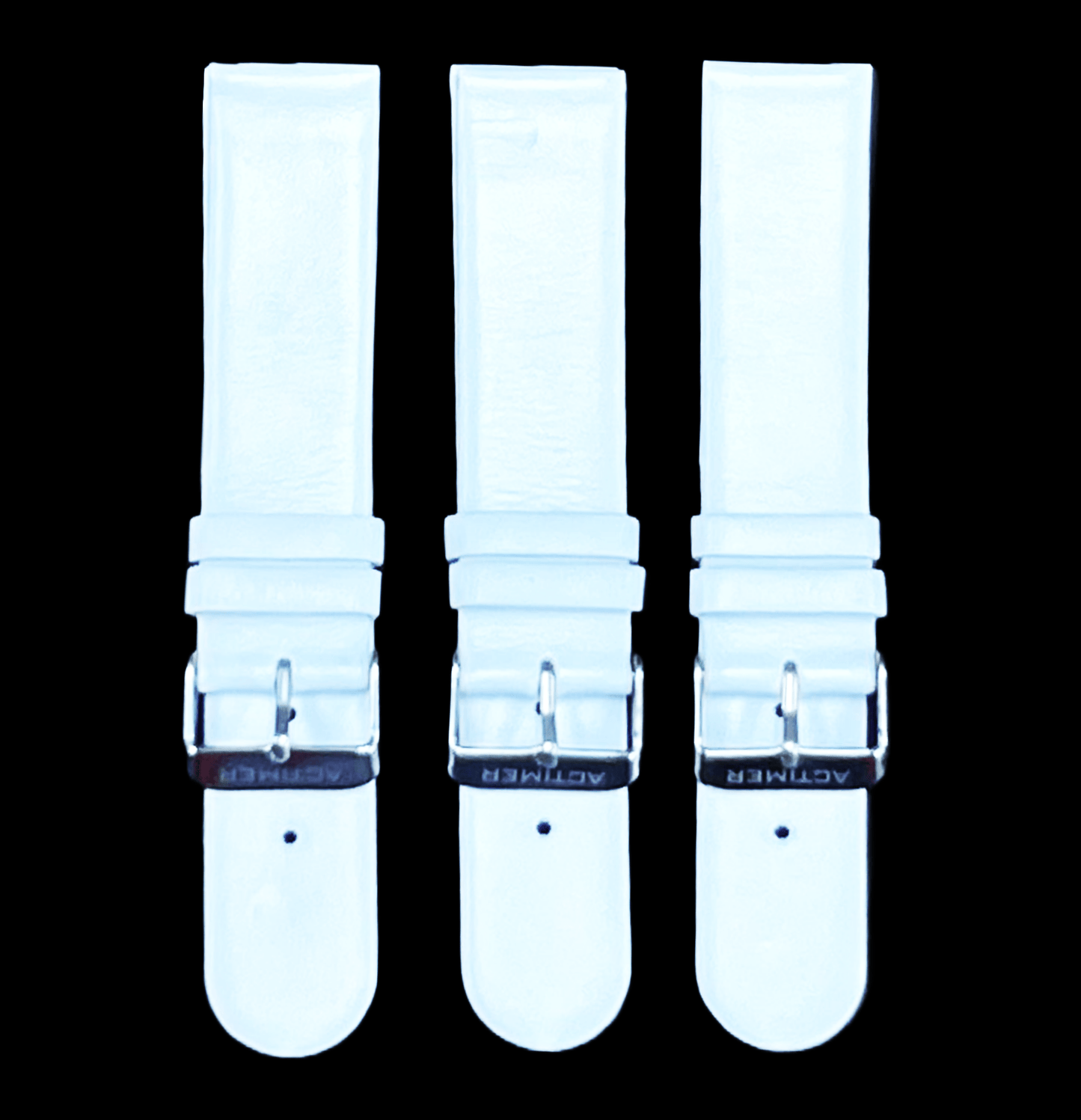 White 20MM Unstitched Genuine Leather Watch Band Strap with Plain Smooth Finish - Universal Jewelers & Watch Tools Inc.