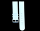 White 20MM Unstitched Genuine Leather Watch Band Strap with Plain Smooth Finish - Universal Jewelers & Watch Tools Inc.