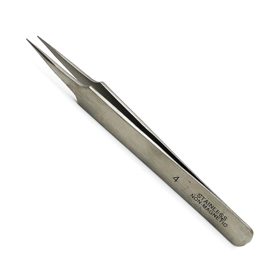 No 4 Tweezer Stainless Steel Antimagnetic - Universal Jewelers & Watch Tools Inc.