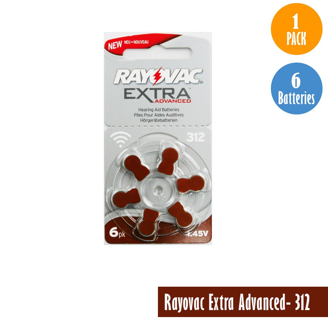 Rayovac Extra Advanced-312, 1-Pack-6-Batteries, Available for bulk order - Universal Jewelers & Watch Tools Inc.
