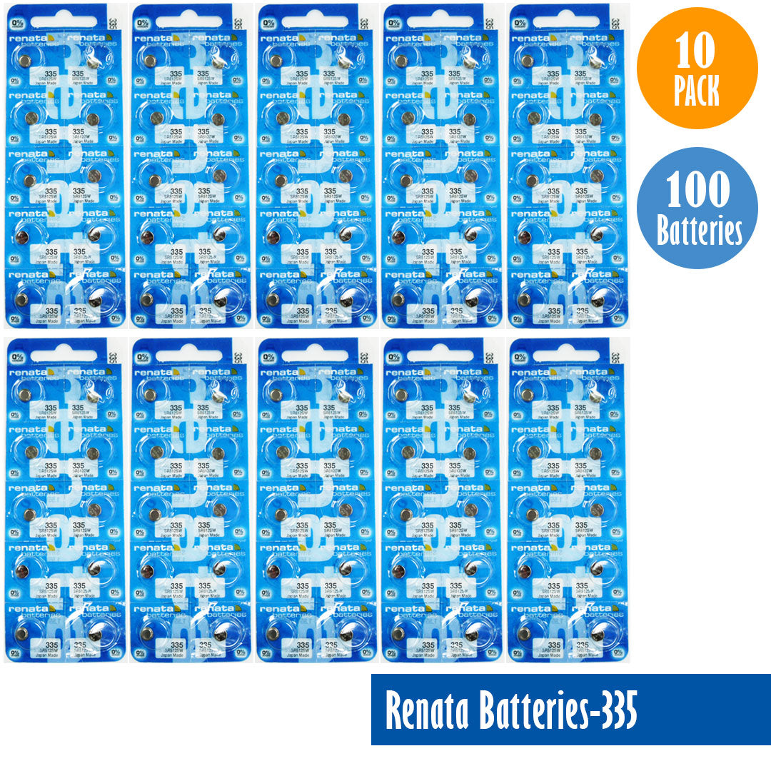 Renata-Batteries-335-1-pack-10-batteries, Replaces-SR512SW, Watch-Batteries, Swiss Made - Universal Jewelers & Watch Tools Inc.