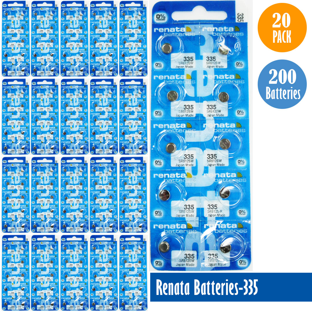 Renata-Batteries-335-1-pack-10-batteries, Replaces-SR512SW, Watch-Batteries, Swiss Made - Universal Jewelers & Watch Tools Inc.