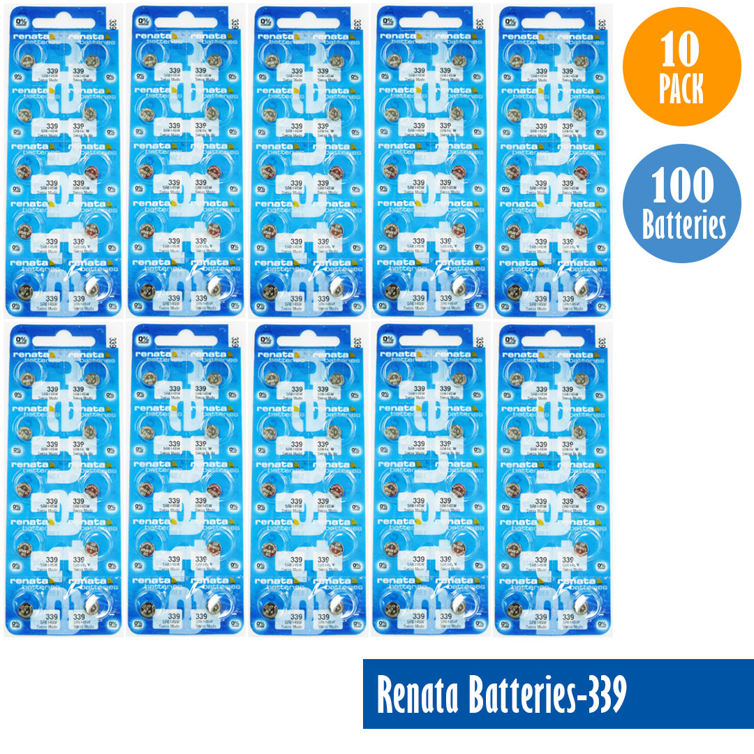 Renata-Batteries-339-1-pack-10-batteries, Replaces-SR614SW, Watch-Batteries, Swiss Made - Universal Jewelers & Watch Tools Inc.