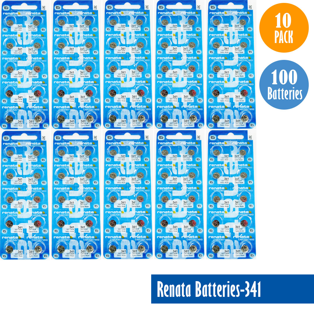 Renata-Batteries-341-1-pack-10-batteries, Replaces-SR714SW, Watch-Batteries, Swiss Made - Universal Jewelers & Watch Tools Inc.