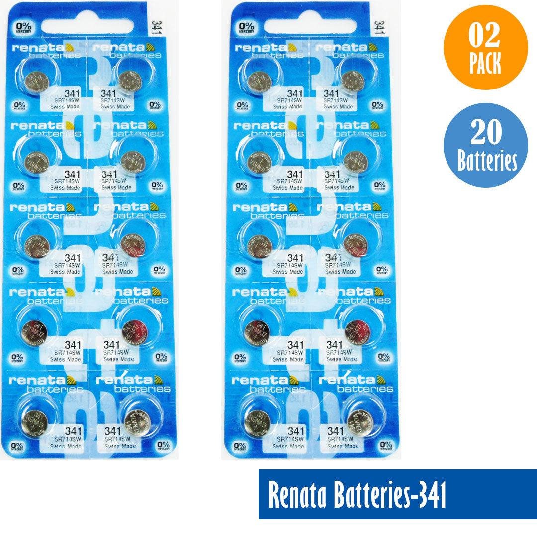 Renata-Batteries-341-1-pack-10-batteries, Replaces-SR714SW, Watch-Batteries, Swiss Made - Universal Jewelers & Watch Tools Inc.