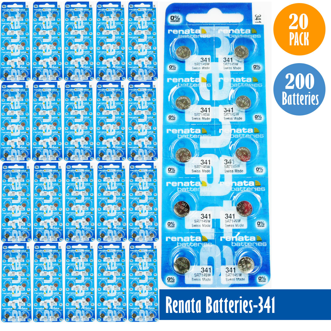 Renata-Batteries-341-1-pack-10-batteries, Replaces-SR714SW, Watch-Batteries, Swiss Made - Universal Jewelers & Watch Tools Inc.