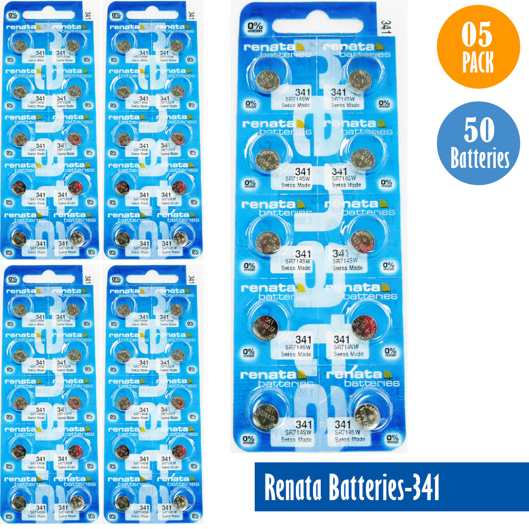 Renata-Batteries-341-1-pack-10-batteries, Replaces-SR714SW, Watch-Batteries, Swiss Made - Universal Jewelers & Watch Tools Inc.