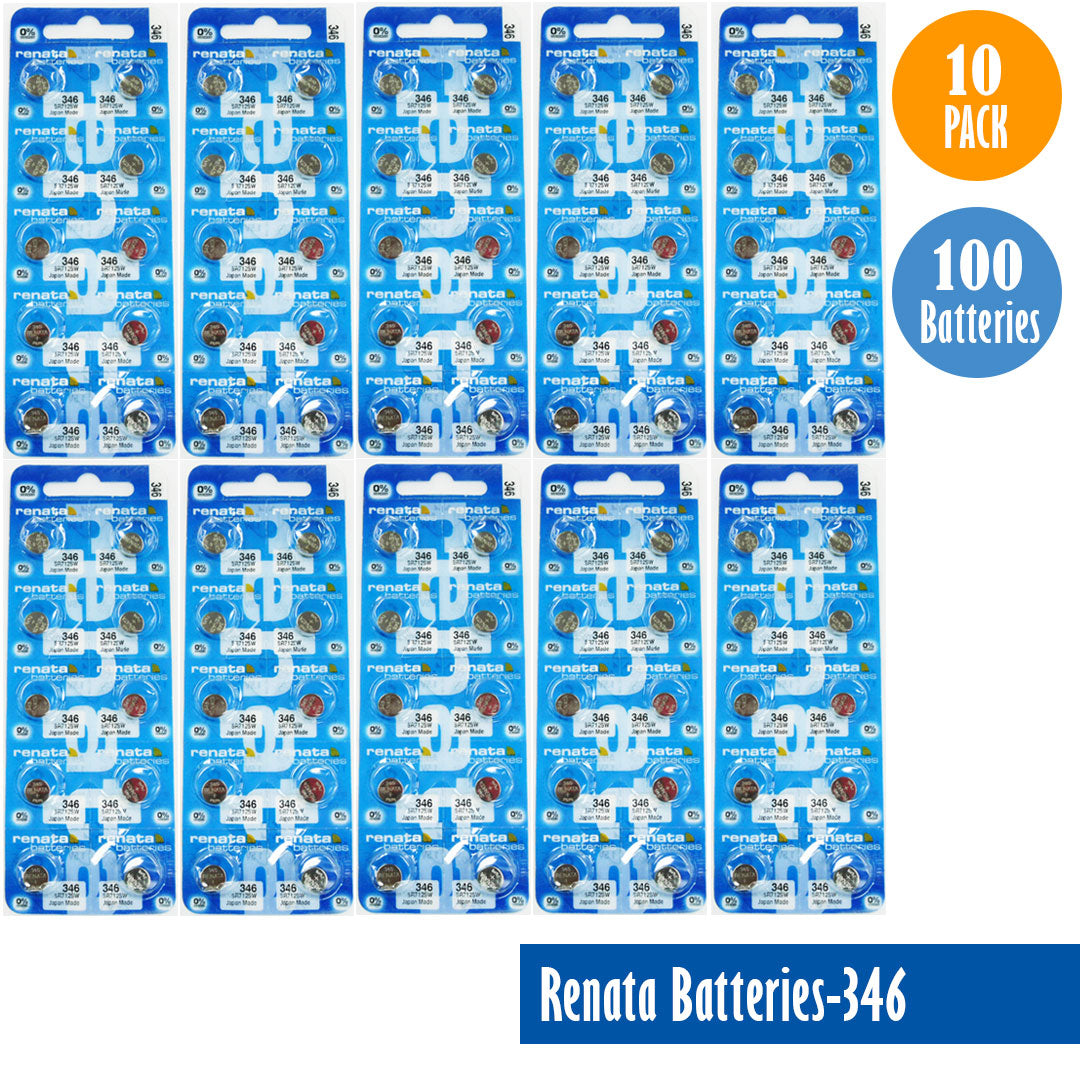 Renata-Batteries-346-1-pack-10-batteries, Replaces-SR712SW, Watch-Batteries, Swiss Made - Universal Jewelers & Watch Tools Inc.