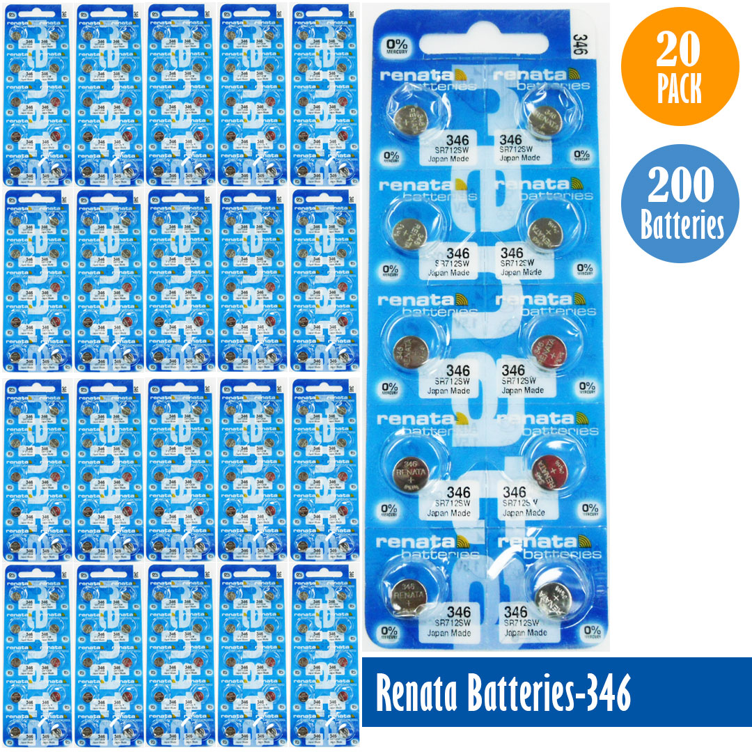 Renata-Batteries-346-1-pack-10-batteries, Replaces-SR712SW, Watch-Batteries, Swiss Made - Universal Jewelers & Watch Tools Inc.