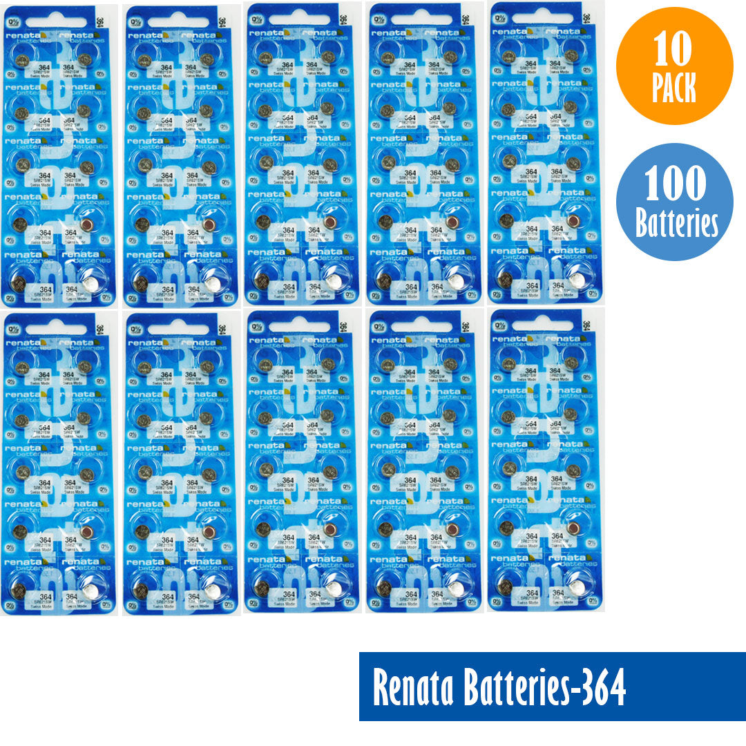 Renata-Batteries-364-1-pack-10-batteries, Replaces-SR621SW, Watch-Batteries, Swiss Made - Universal Jewelers & Watch Tools Inc.
