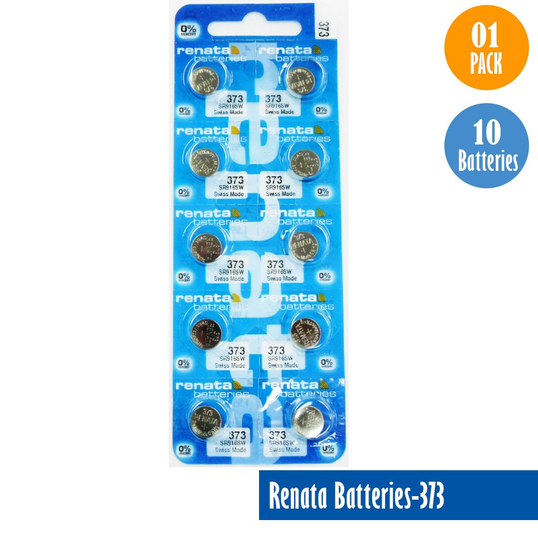 Renata-Batteries-373-1-pack-10-batteries, Replaces-SR916SW, Watch-Batteries, Swiss Made - Universal Jewelers & Watch Tools Inc.