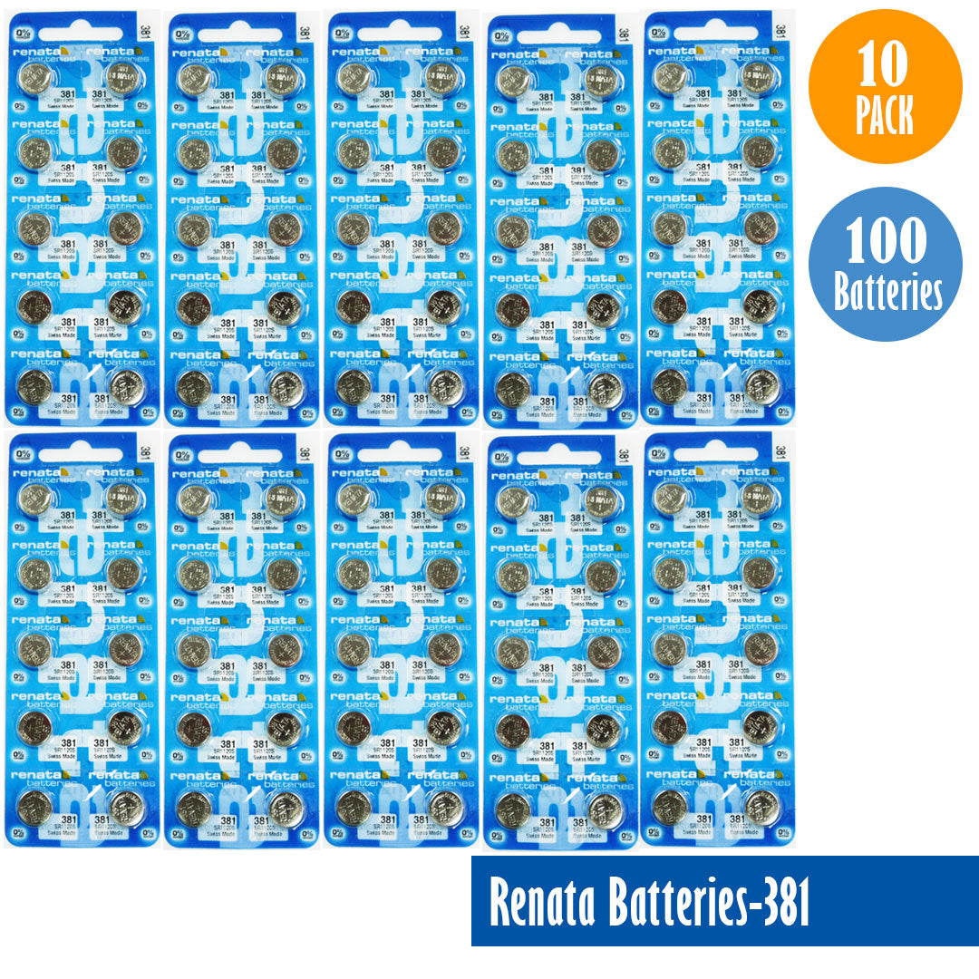 Renata-Batteries-381-1-pack-10-batteries, Replaces-SR1120S, Watch-Batteries, Swiss Made - Universal Jewelers & Watch Tools Inc.