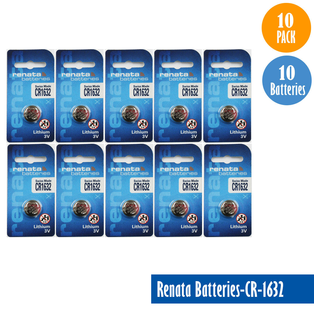 Renata-Batteries-CR-1632-1-pack-1-battery, Lithium-3V, Watch-Batteries, Swiss Made - Universal Jewelers & Watch Tools Inc.
