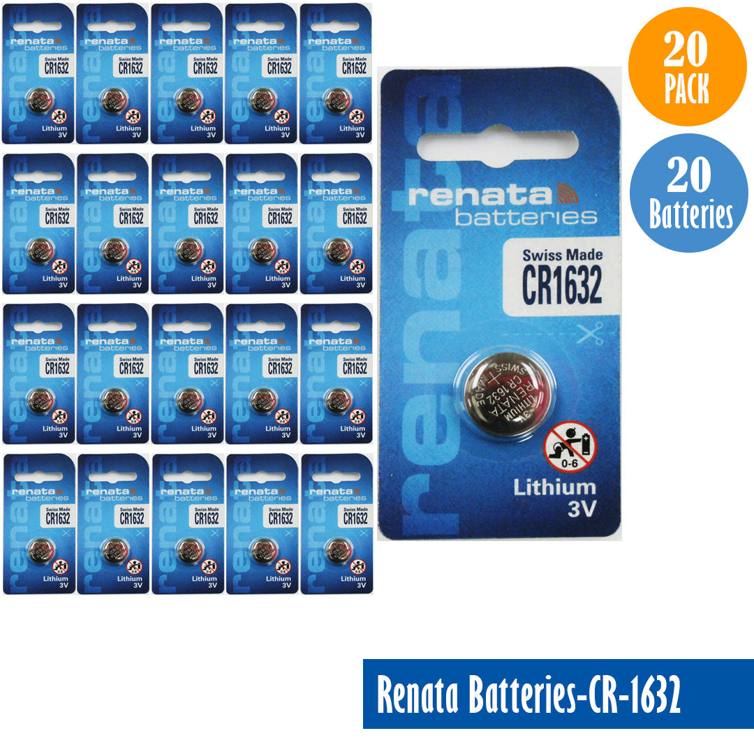 Renata-Batteries-CR-1632-1-pack-1-battery, Lithium-3V, Watch-Batteries, Swiss Made - Universal Jewelers & Watch Tools Inc.