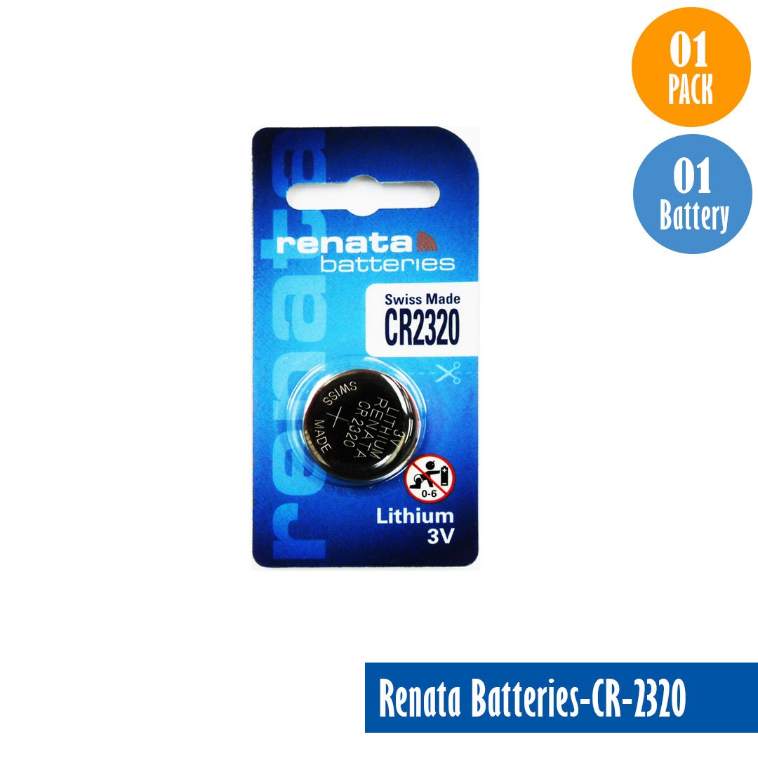 Renata-Batteries-CR-2320-1-pack-1-battery, Lithium-3V, Watch-Batteries, Swiss Made - Universal Jewelers & Watch Tools Inc.