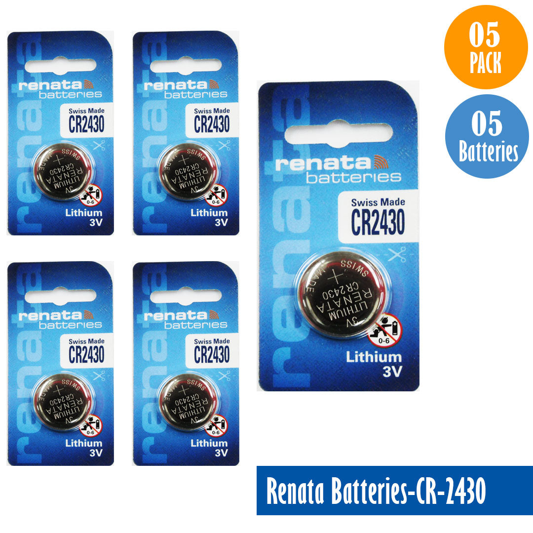 Renata-Batteries-CR-2430-1-pack-1-battery, Lithium-3V, Watch-Batteries, Swiss Made - Universal Jewelers & Watch Tools Inc.
