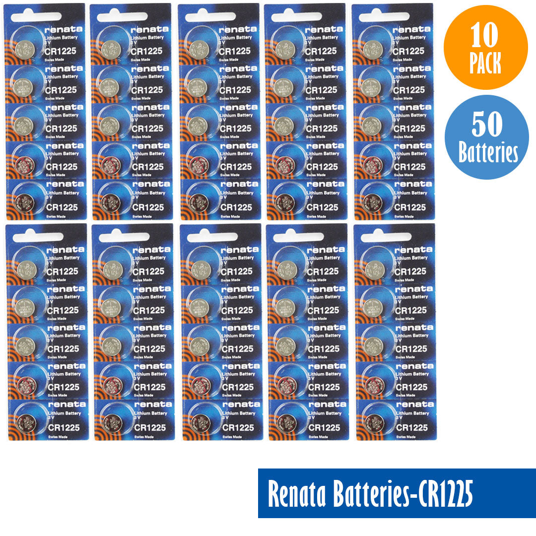 Renata-Batteries-CR1225-1-pack-5-batteries, Watch-Batteries, Swiss Made - Universal Jewelers & Watch Tools Inc.