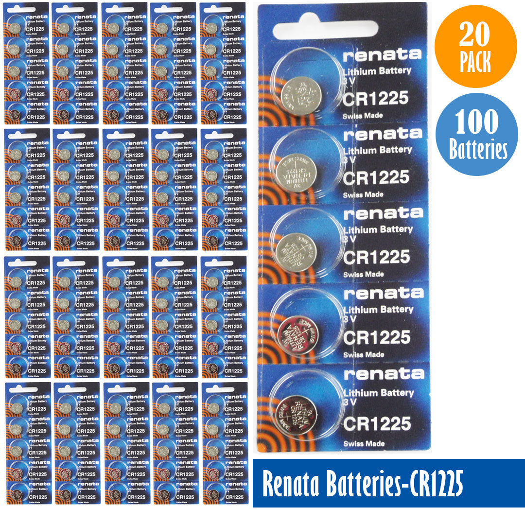Renata-Batteries-CR1225-1-pack-5-batteries, Watch-Batteries, Swiss Made - Universal Jewelers & Watch Tools Inc.