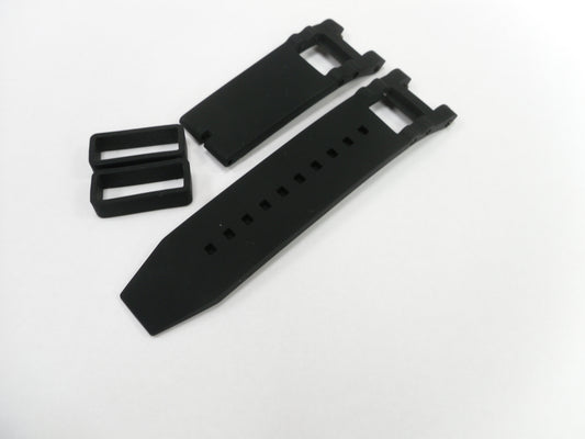CURVED END SILICONE WATCH BAND BLACK COLOR STRAP 26 mm invicta - Universal Jewelers & Watch Tools Inc.