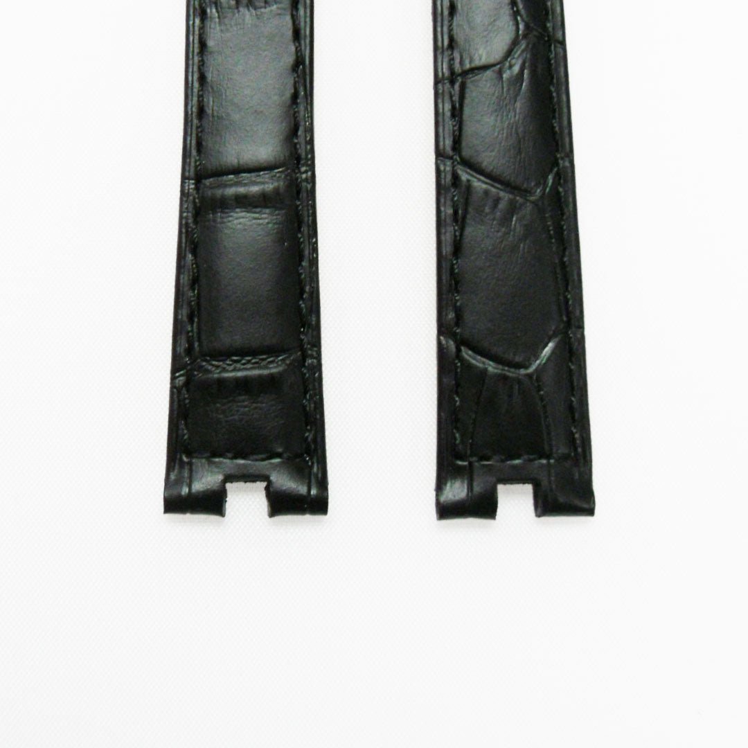 Fit to Cartier Watch Genuine Leather Bands, Alligator Grain Strap, 15*3.5*12MM, Black and Brown - Universal Jewelers & Watch Tools Inc.