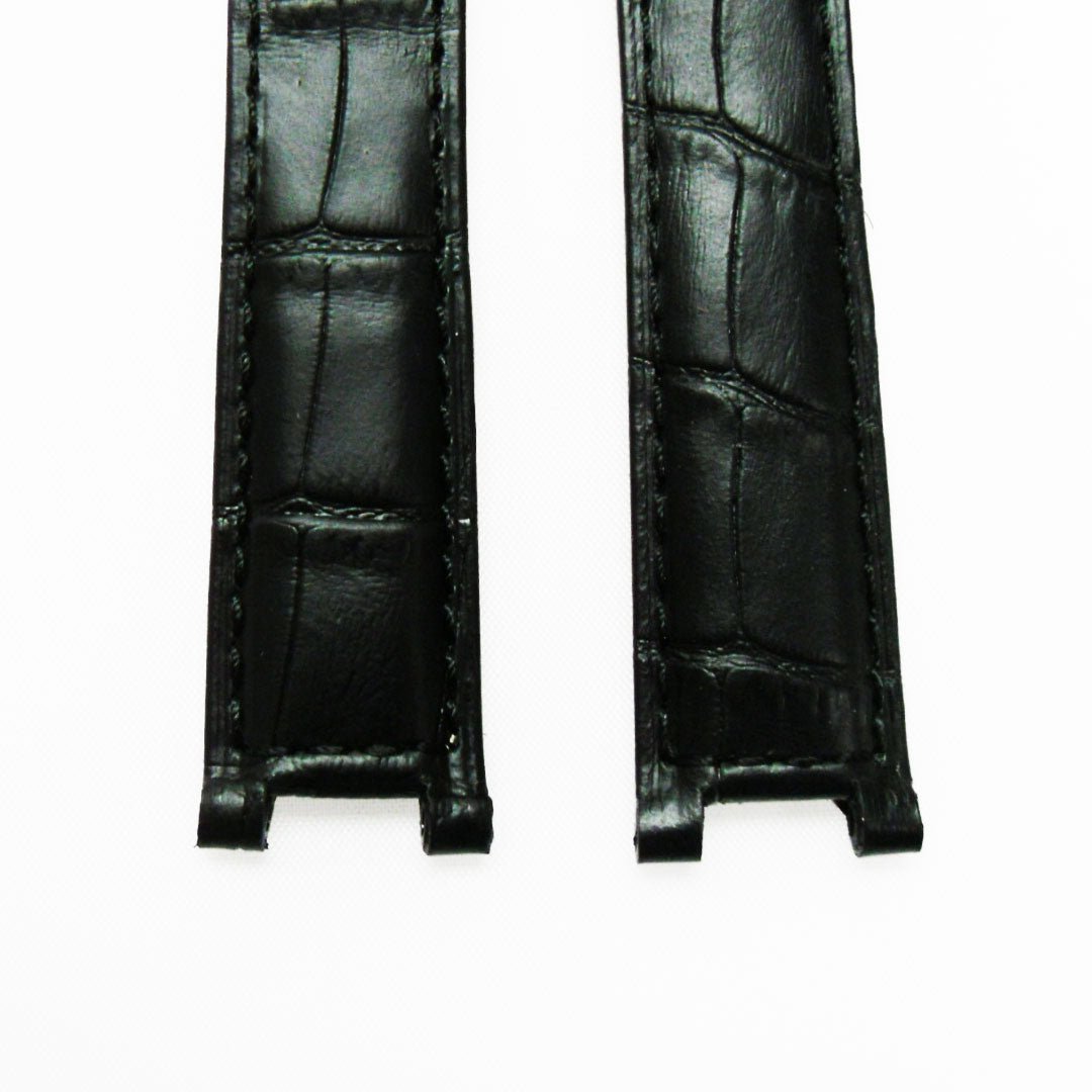 Fit to Cartier Watch Genuine Leather Bands, Alligator Grain, 18*9.4*16 MM, Black and Brown Color - Universal Jewelers & Watch Tools Inc.