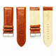 28MM Leather Watch Band Light Brown with Grain Padded White Stitched Regular Size Strap Replacement With Silver Buckle - Universal Jewelers & Watch Tools Inc.