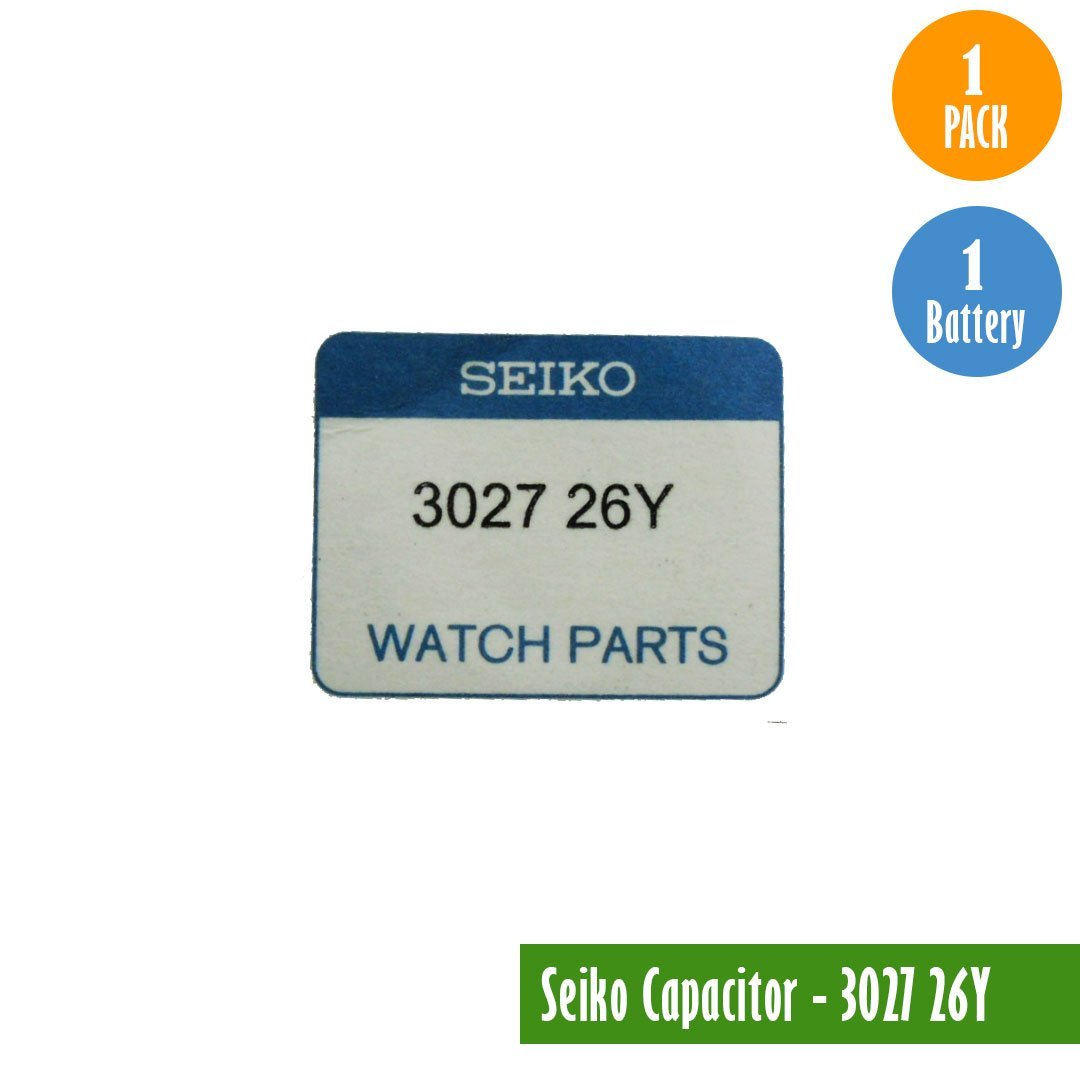 Seiko Capacitor - 3027, 26Y - 1 Pack 1 Capacitor, Available for bulk order - Universal Jewelers & Watch Tools Inc.