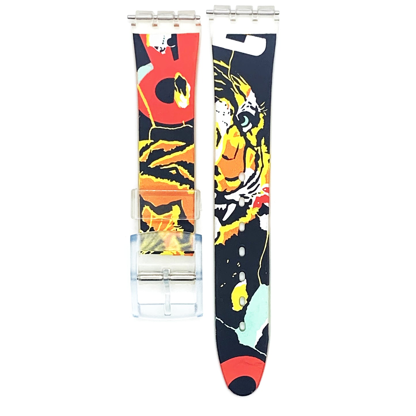 Swatch Watch Strap Replacement 17 MM PVC Multi - Color Modern Art Band - Universal Jewelers & Watch Tools Inc.