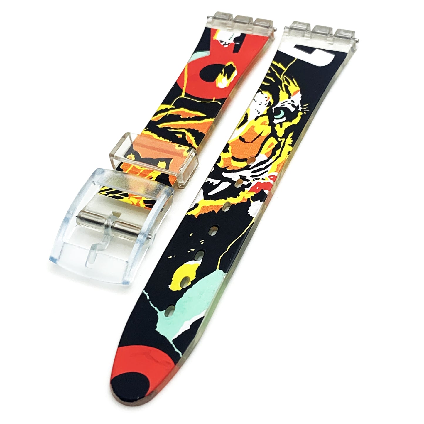 Swatch Watch Strap Replacement 17 MM PVC Multi - Color Modern Art Band - Universal Jewelers & Watch Tools Inc.