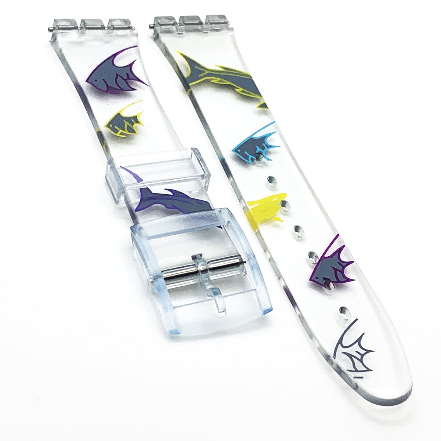 Swatch Watch Strap Replacement 17 MM PVC Multi - Color Modern Art Band - Universal Jewelers & Watch Tools Inc.