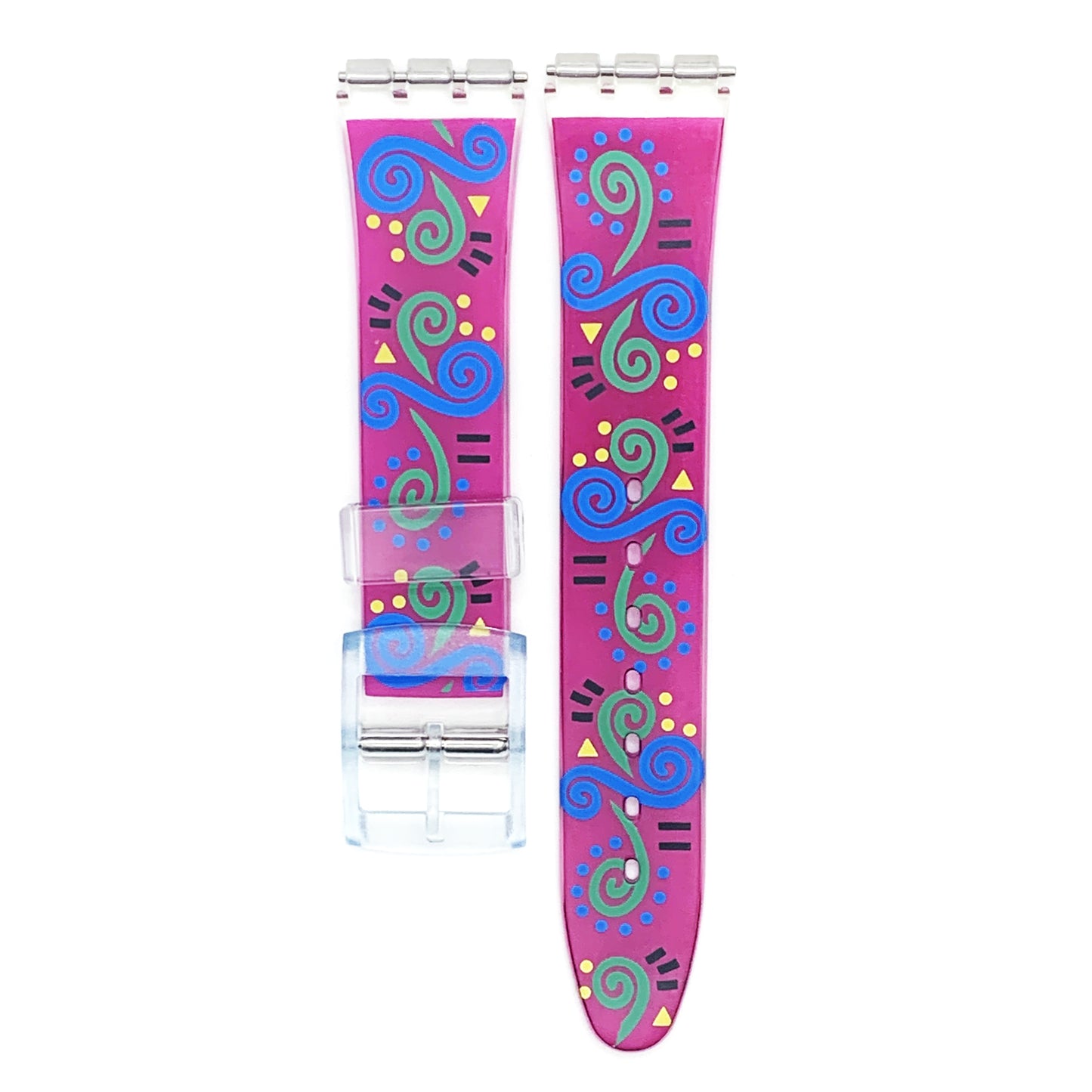 Swatch Watch Strap Replacement 17 MM PVC Multi - Color Modern Art Band - Universal Jewelers & Watch Tools Inc.