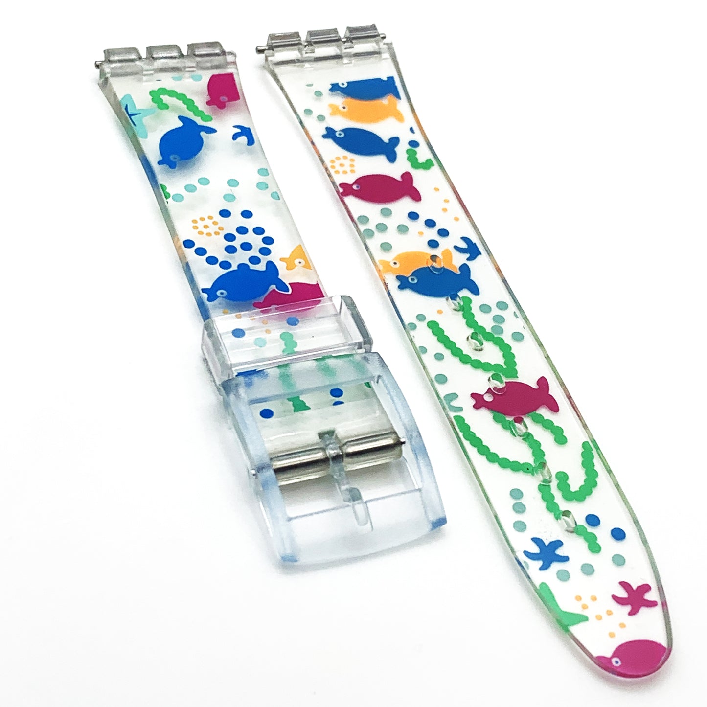 Swatch Watch Strap Replacement 17 MM PVC Multi - Color Modern Art Band - Universal Jewelers & Watch Tools Inc.