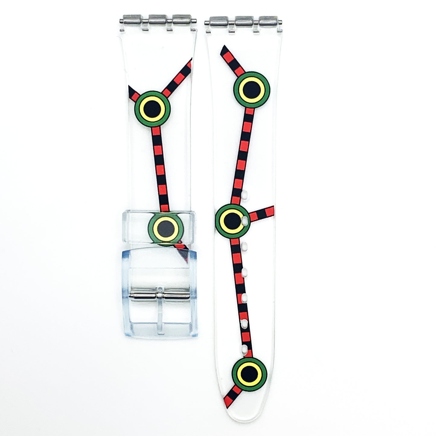 Swatch Watch Strap Replacement 17 MM PVC Multi - Color Modern Art Band - Universal Jewelers & Watch Tools Inc.