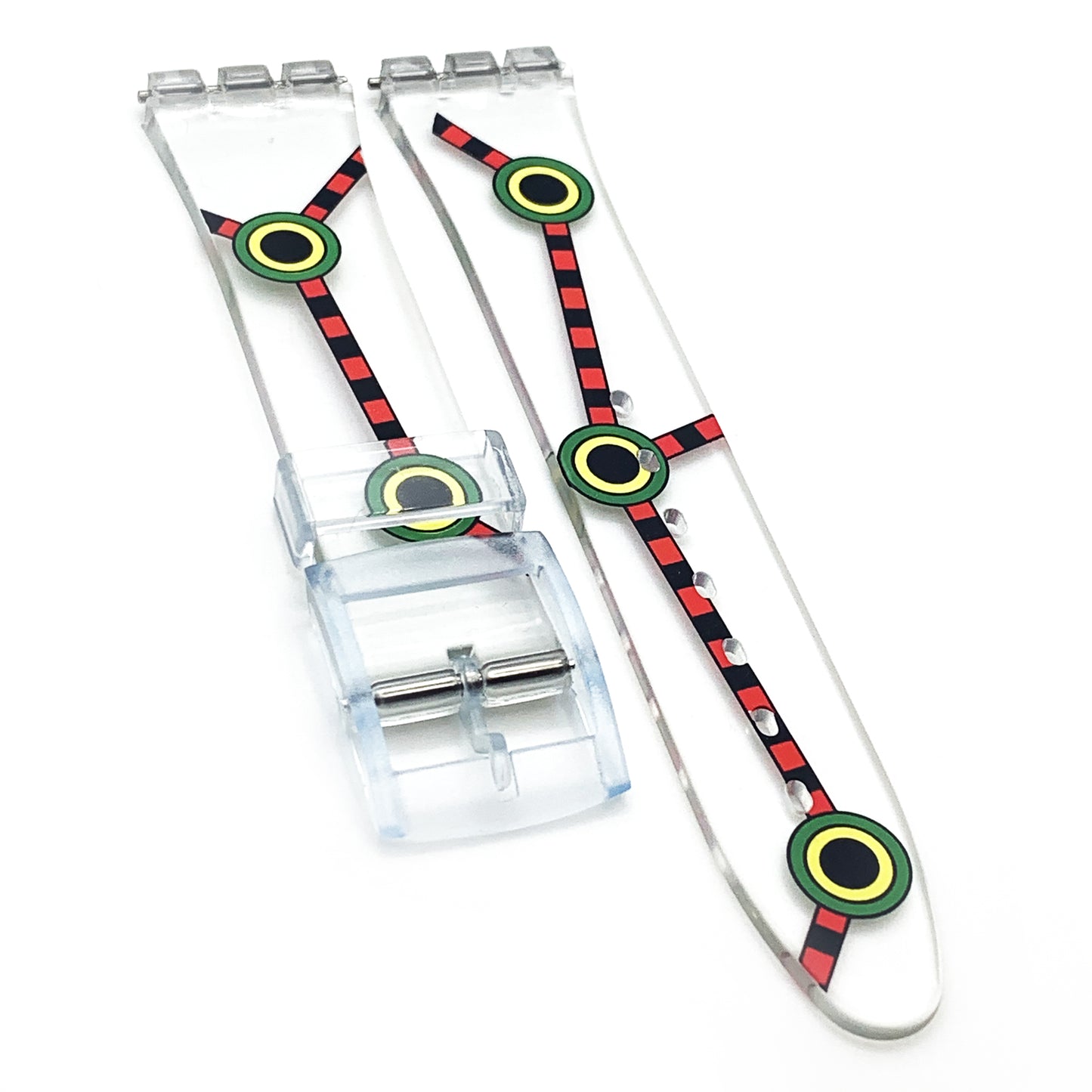 Swatch Watch Strap Replacement 17 MM PVC Multi - Color Modern Art Band - Universal Jewelers & Watch Tools Inc.