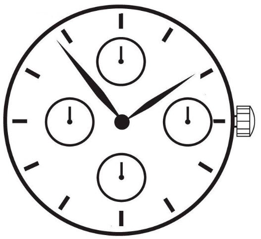 VD74 Hattori Seiko Watch Movement Japan Made - Universal Jewelers & Watch Tools Inc.