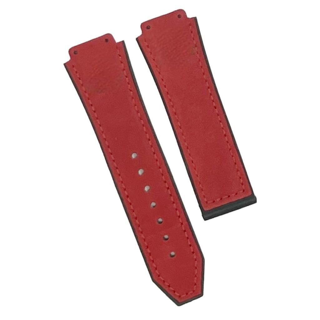 19X22MM MULTICOLORS PLAIN MATTE SUEDE LEATHER RUBBER WATCH BAND FITS FOR HUBLOT - Universal Jewelers & Watch Tools Inc.