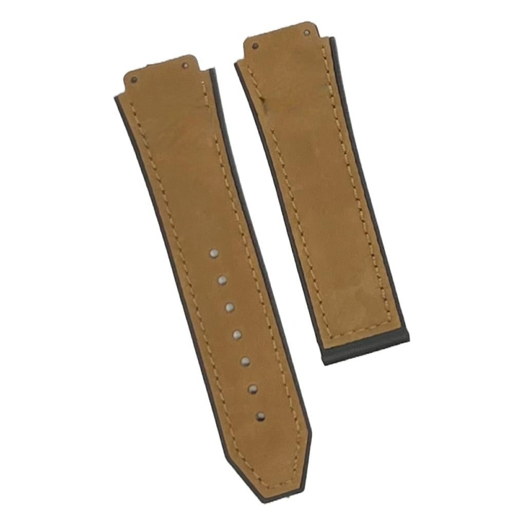 19X22MM MULTICOLORS PLAIN MATTE SUEDE LEATHER RUBBER WATCH BAND FITS FOR HUBLOT