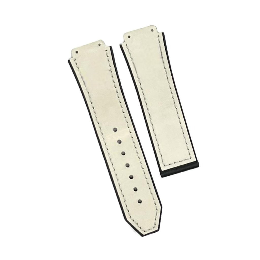19X22MM MULTICOLORS PLAIN MATTE SUEDE LEATHER RUBBER WATCH BAND FITS FOR HUBLOT
