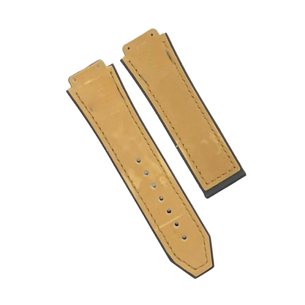 19X22MM MULTICOLORS PLAIN MATTE SUEDE LEATHER RUBBER WATCH BAND FITS FOR HUBLOT