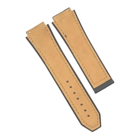 19X22MM MULTICOLORS PLAIN MATTE SUEDE LEATHER RUBBER WATCH BAND FITS FOR HUBLOT