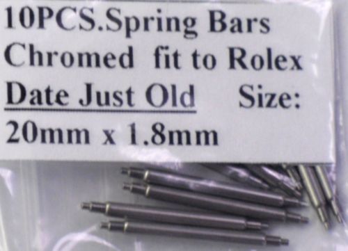 10 ROLEX Date just Old Spring Bars,Thick 1.8mm Stainless Steel 20mm Watch Parts - Universal Jewelers & Watch Tools Inc.
