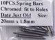 10 ROLEX Date just Old Spring Bars,Thick 1.8mm Stainless Steel 20mm Watch Parts - Universal Jewelers & Watch Tools Inc.